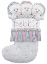 3 SNOWMAN STOCKING: DEBBIE
