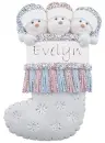 3 SNOWMAN STOCKING: EVELYN
