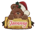 Christmas Bear with Scroll: Jammy