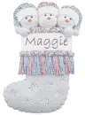 3 SNOWMAN STOCKING: MAGGIE