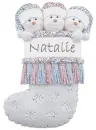3 SNOWMAN STOCKING: NATALIE