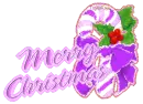 Candy Cane Purple - Merry Christmas