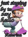 just stoping by to say hello