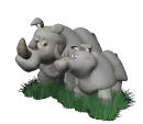 Rhino And Baby