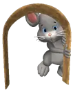 Mouse Peeking Out Hole