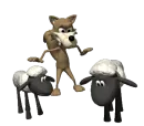 Wolf Checking Out Sheep