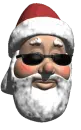 Santa Peeking Over 