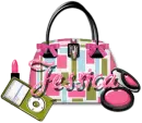 Pink, green bag- Jessica