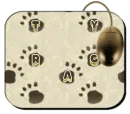 paw print mousepad