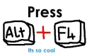 Press alt and f4