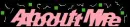 About Me Banner black pink