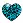 blue-green heart