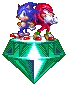 sonic knuckles and a emrald