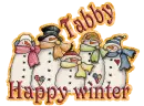 tabby happy winter