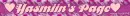 Banner Saying Yasmiin's Page