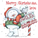 Christmas Northpole Snowman - Merry Christmas, Love Kealey