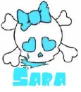 Emo skull Sara in Blue