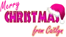 Pink merrry Christmas from Caitlyn