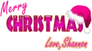 Pink merry Christmas- Love, Shannon