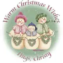 Warm Christmas wishes hugs Christy