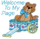 teddy bear in a wagon