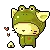 kawaii& cute kittyfrog