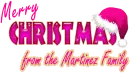 Pink merry Christmas from the Martinez Falimy