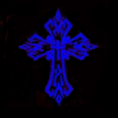 blue gothic cross