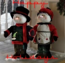 Snow couple Happy Holidays