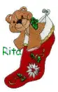 bear in a christmas stocking