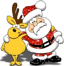 reindeer and santa