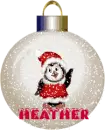 penguin with name Heather