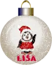 penguin with name Lisa
