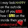 Happy on the outside