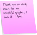 thank you for my graphic Amii