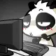sleepy panda