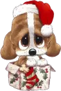 very cute christmas dog