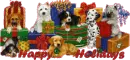 happy holidays with dogs