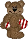 bear with candy cane