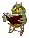 Owl Reading Rocking
