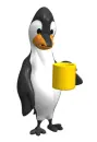 Penguin Drinking Cocoa