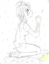 Girl in rain