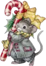 mouse with candy cane