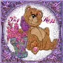 bear with flowers