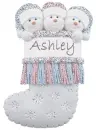 3 SNOWMAN STOCKING: ASHLEY