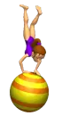 Girl Balancing On Ball
