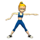 Aerobics Lady Split 