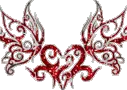 flying glitter heart