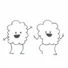 dancing cotton balls