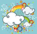rainbow and clouds